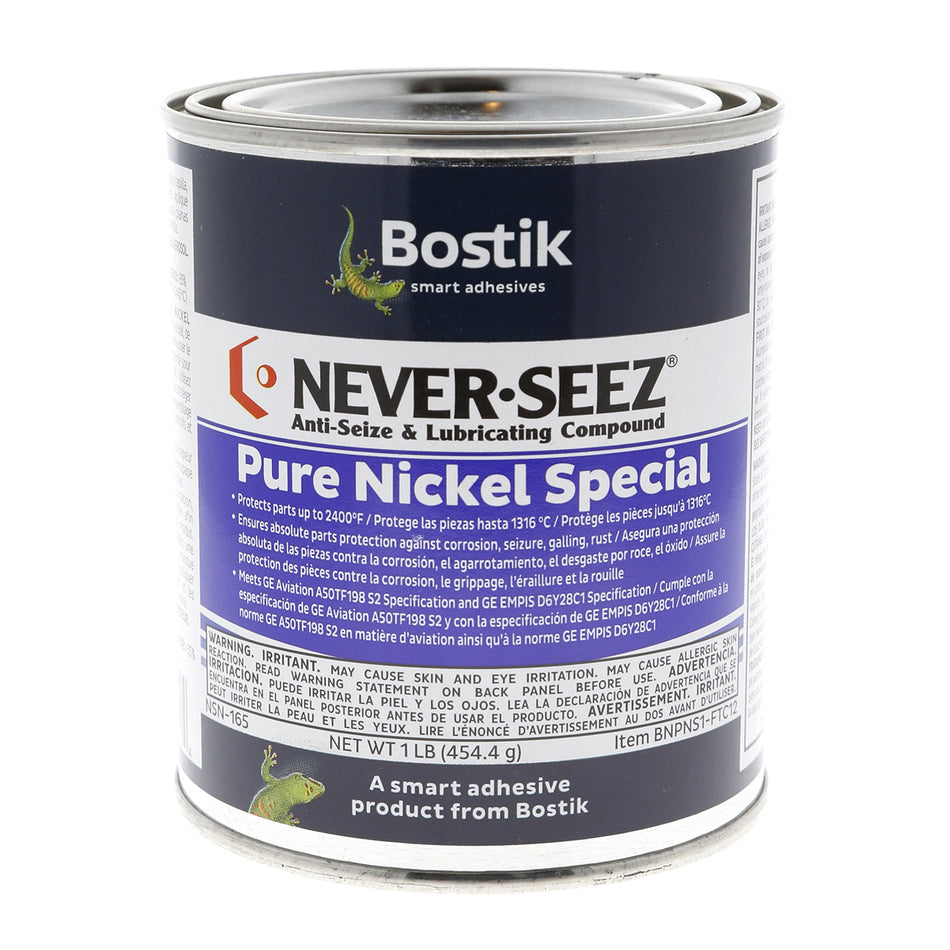 Bostik Never Seez NSN-165 Pure Nickel Special 1 lb. Flat Top Can