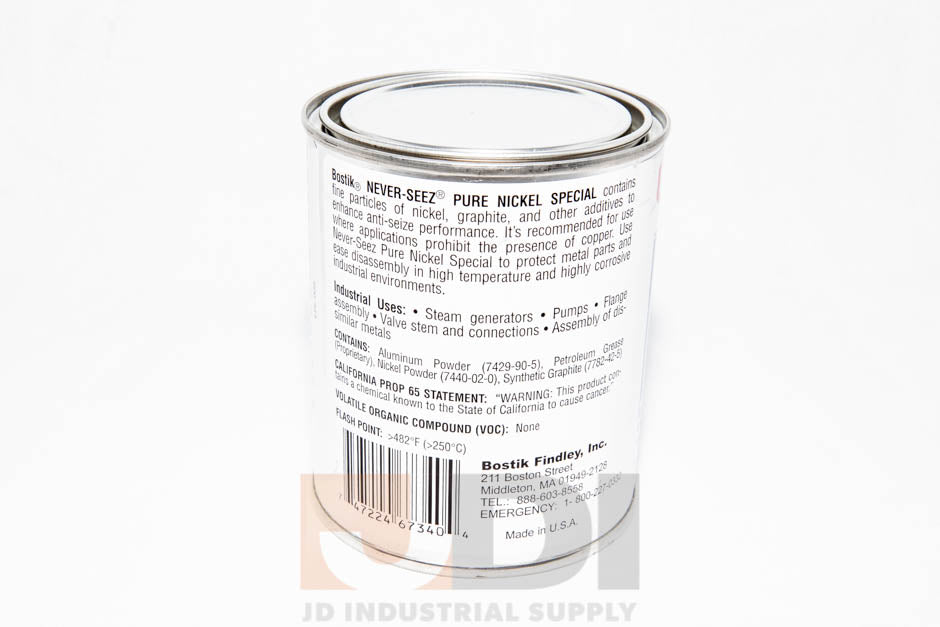 Bostik Never Seez NSN-165 Pure Nickel Special 1 lb. Flat Top Can