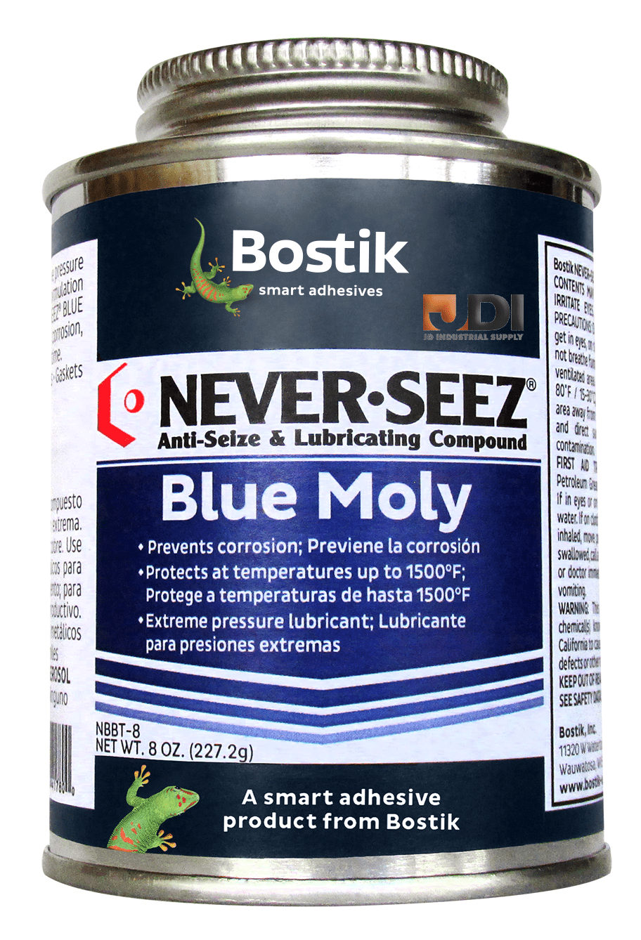 Bostik Never Seez NBBT-8 Blue Moly Anti-Seize 8 oz. Brush Top Can