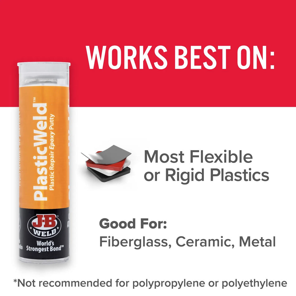 J-B Weld PlasticWeld 3.5" Epoxy Stick
