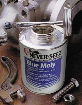 Bostik Never Seez NBBT-8 Blue Moly Anti-Seize 8 oz. Brush Top Can