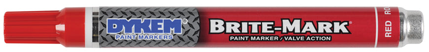 Dykem Brite-Mark Medium Tip Red Permanent Paint Markers (Box of 12)