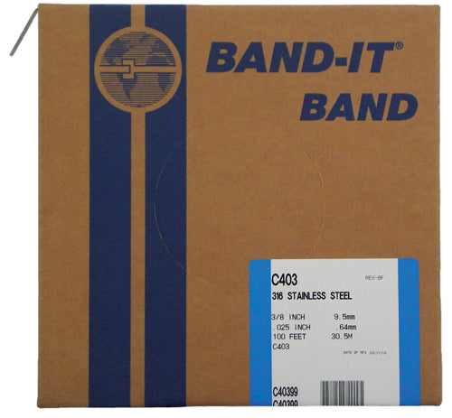 C40399 Width 3/8" 201 Stainless Steel Strapping (100 Ft. Roll)