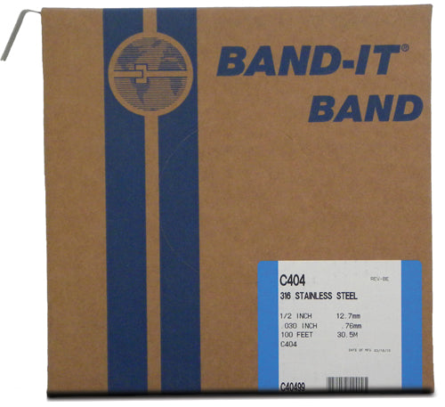 C40499 Width 1/2" 201 Stainless Steel Strapping (100 Ft. Roll)