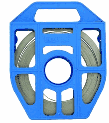 C404B9 Width 1/2" Blue Tote 201 Stainless Steel Strapping (100 Ft. Roll)