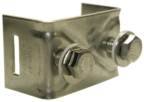 D00889 ( Box of 50 ) 2 Bolt Straight Leg 200/300SS Brack-It with SS bolt, SS washer and fiber washer. 3/4" slot