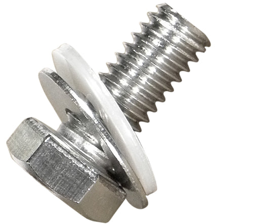 D30288 ( Box of 50 )  5/16 24 x 1/2" Hex head SS bolt, washer and fiber washer for mini Brack-it