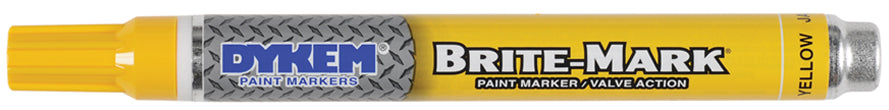 Dykem Brite Mark Medium Tip Yellow Permanent Paint Markers (Box of 12)