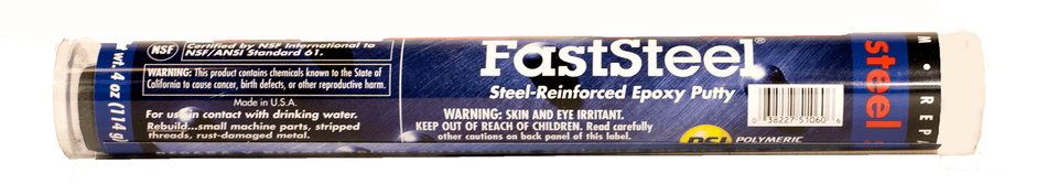 FastSteel Epoxy Putty Stick For Steel and Metal Repair Polymeric Systems Inc. (7" Tube)