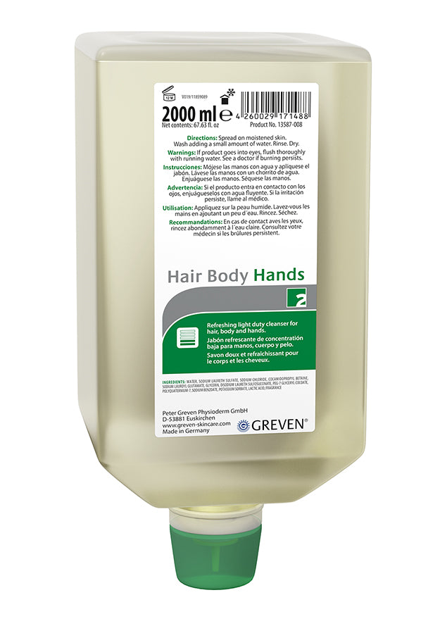 Greven Hair-Body-Hands 3 in 1 Shower Gel (2 Liter)