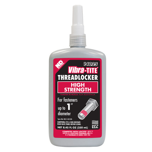 Vibra Tite Red 140 - 250 ML High Strength Threadlocker  (For Fasteners up to 1" in Diameter)