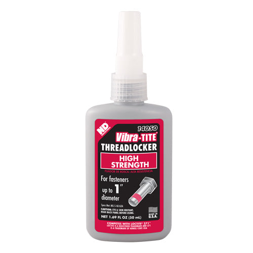 Vibra Tite Red 140 - 50 ML High Strength Threadlocker (For Fasteners up to 1" in Diameter)