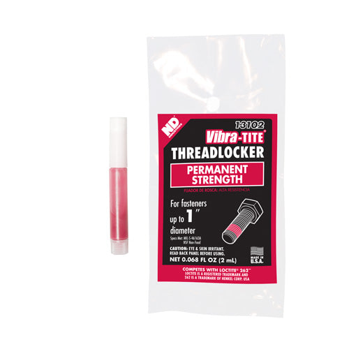 Vibra Tite 140 - 2 ML Bullet Tubes Permanent Strength Threadlocker (For Fasteners up to 1" in Diameter)