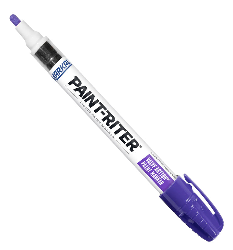 Markal Paint-Riter Valve Action Marker Purple Box of 12