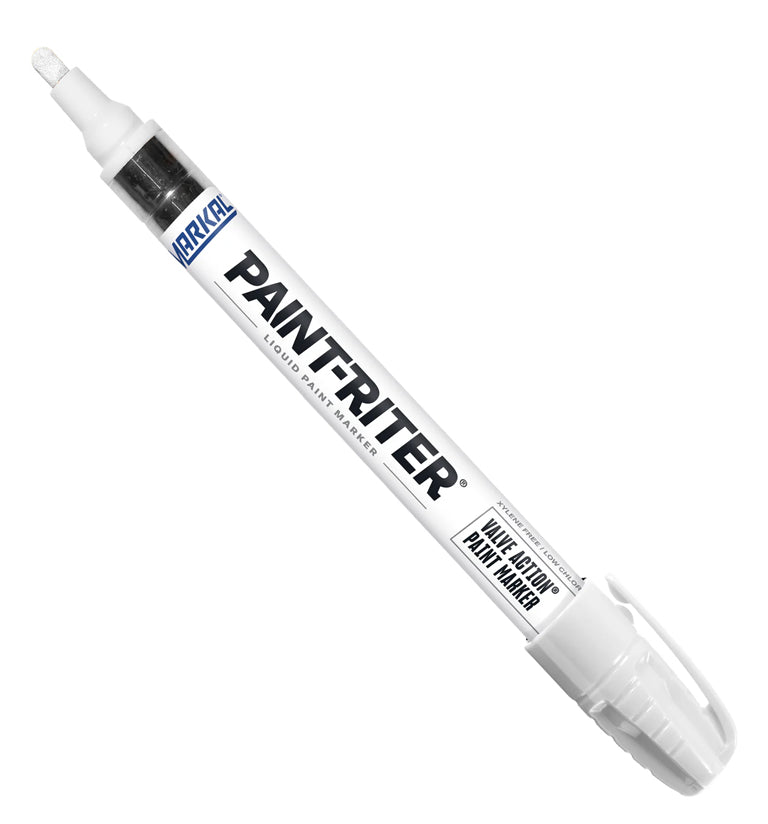 Markal Paint-Riter Valve Action Marker White - Box of 12