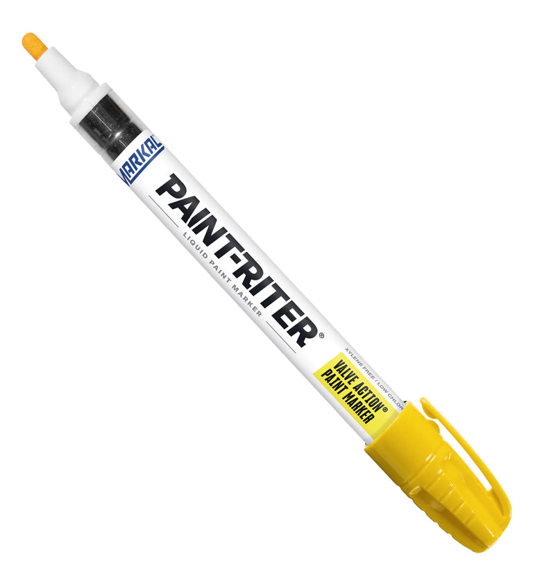 Markal Paint-Riter Valve Action Marker Yellow Box of 12