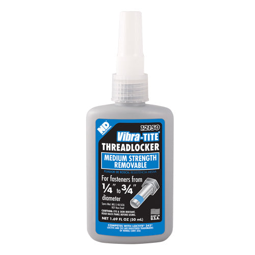 Vibra Tite Blue 121 - 50 ML Medium Strength Threadlocker (For Fasteners 1/4" - 3/4")