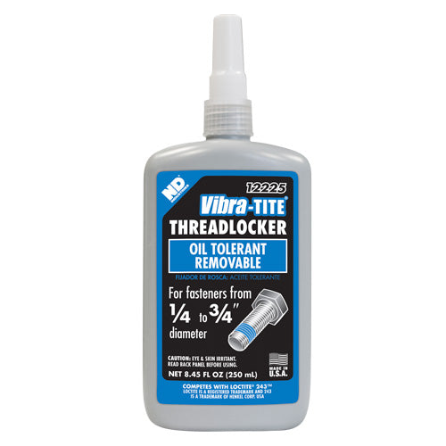 Vibra Tite 122 Threadlocker Oil Tolerant - 250 ML (For fasteners 1/4" - 3/4")