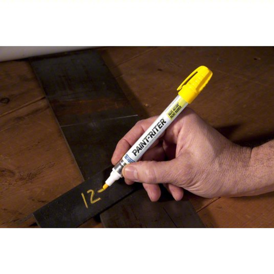 Markal Paint-Riter Valve Action Marker Yellow Box of 12