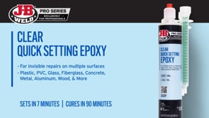 J-B Weld Pro Series Clear Quick Setting Epoxy