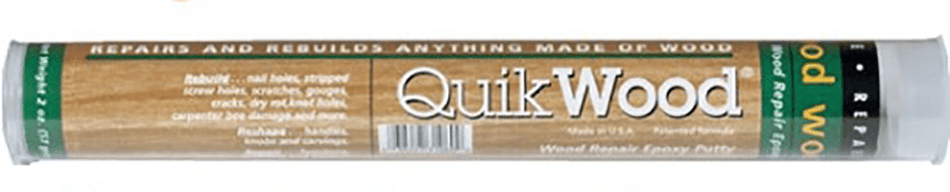 QuikWood Epoxy Putty Stick  For Wood Repair And Rebuilding Polymeric Systems Inc. (7" Tube)