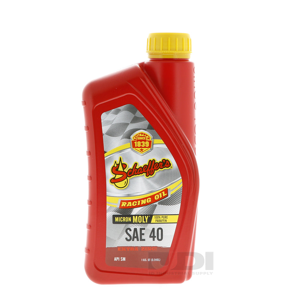 Schaeffer 110 Micron Moly SAE 40 Racing Oil (1 Qt.)