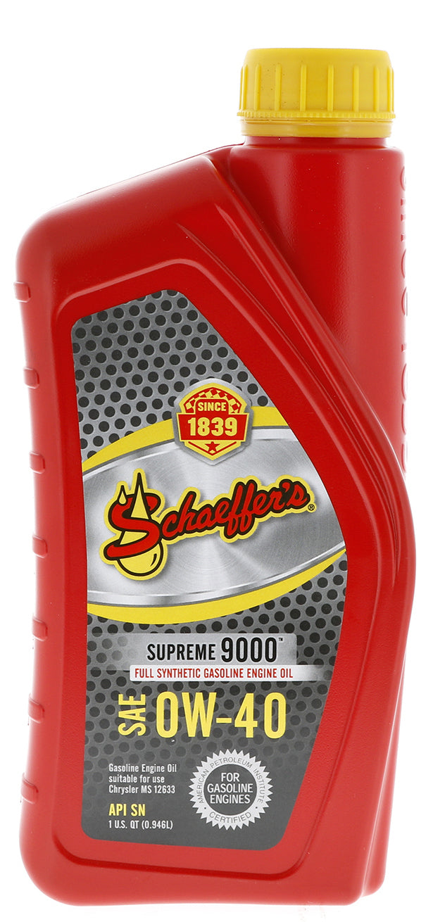 Schaeffer Supreme 9000 (1 Qt) Synthetic Engine Oil 0W-40
