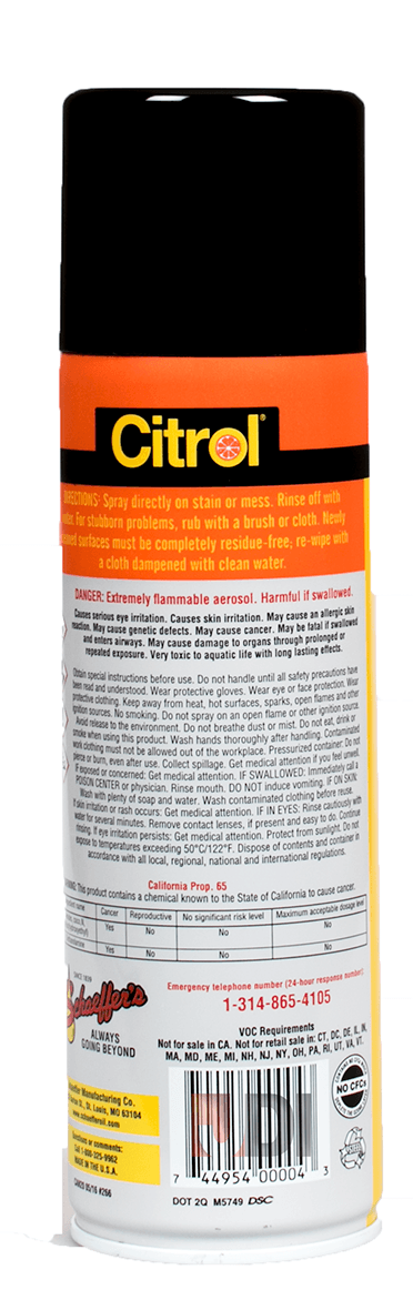 Schaeffer Citrol 266 (16 oz. Spray) Citrus Cleaner/Industrial Degreaser