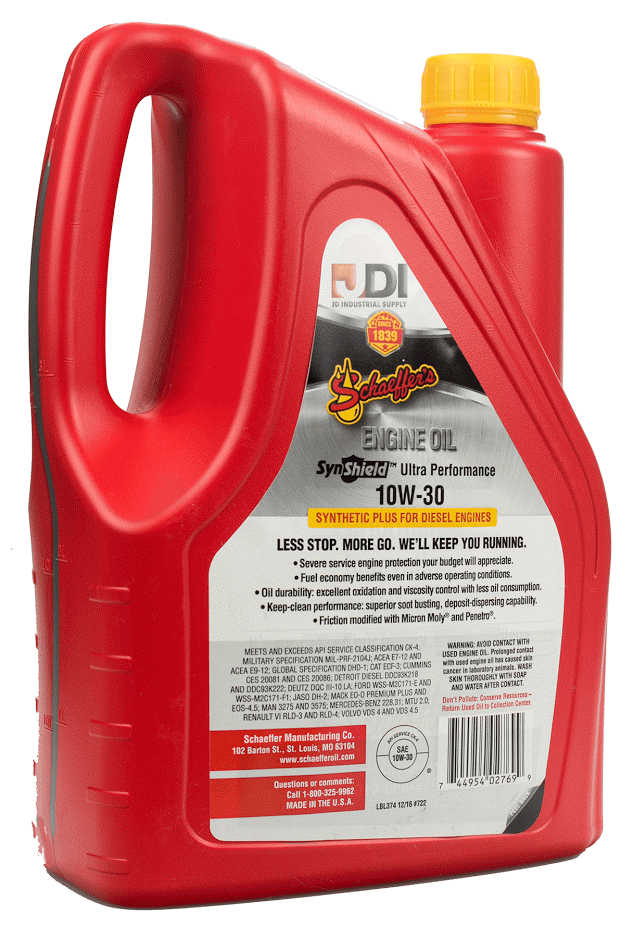 Schaeffer SynShield Ultra 10W-30  Synthetic Diesel Engine Oil (1 Gal.)