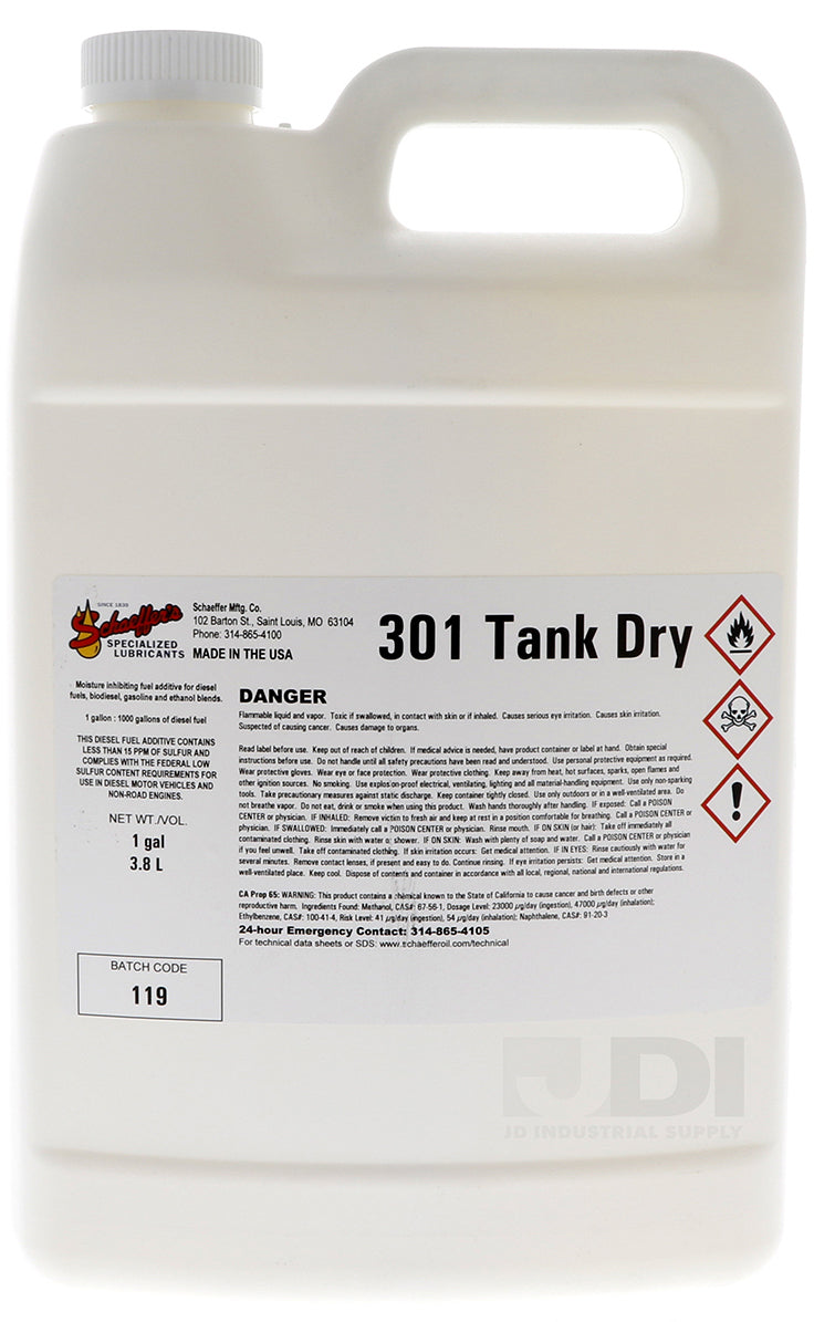 Schaeffer Tank Dry (1 Gallon) Moisture Inhibiting Fuel Additive