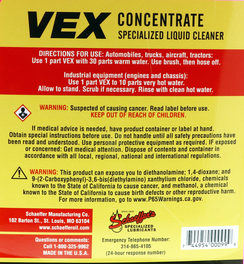 Schaeffer Vex (1 Gallon) Concentrate Biodegradable Cleaner